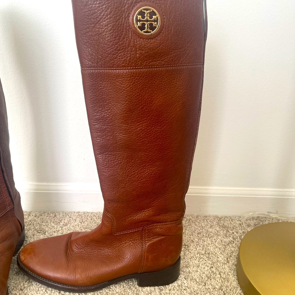 Chestnut Tory Burch Riding Boots Size 8.5